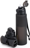 TakeToday Collapsible Water Bottles 32oz, Foldable Travel Water Bottle by TAKETODAY