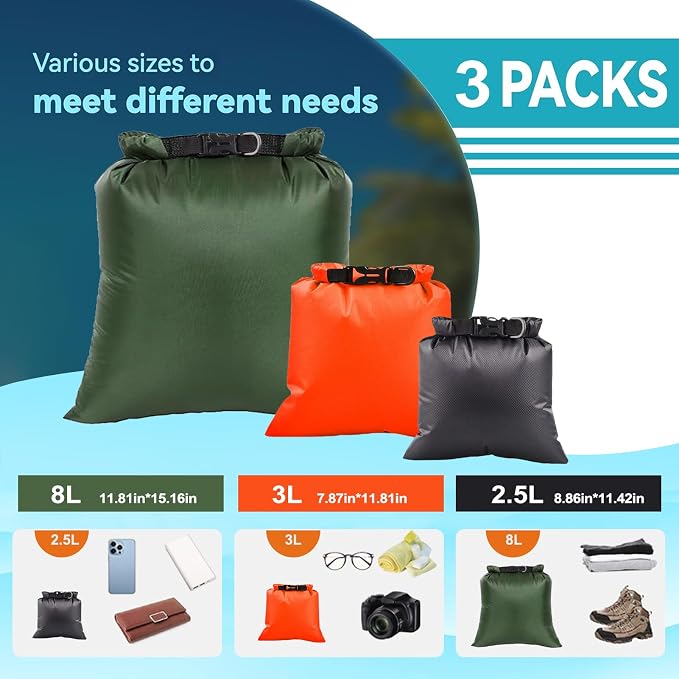 6PCS Dry Bags Waterproof, Lightweight Dry Bags - Image 2