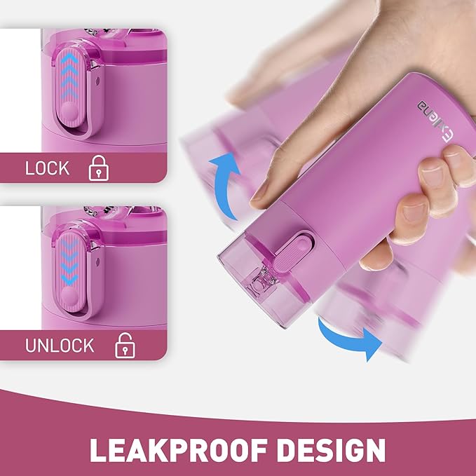 5oz Small Water Bottles with Straw, Mini Water Bottle with One-Hand Open Design - Image 5