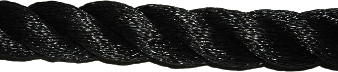 T.W Evans Cordage Co. 1064-50 1-1/2-Inch x 50-Feet Black Poly Training Rope - Image 2