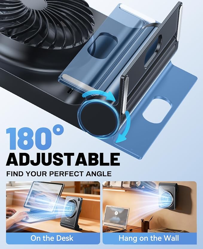Small Desk Fan, Quiet Portable Table Fan - Image 8