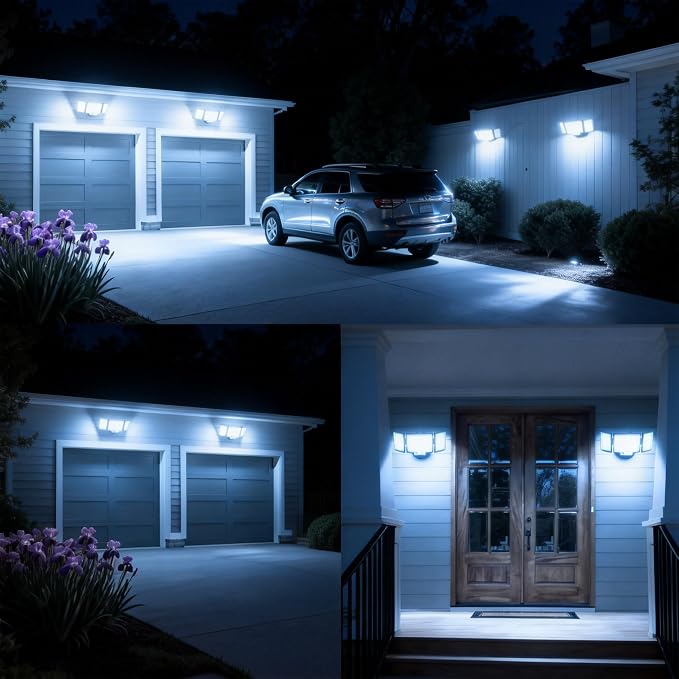 CLAONER 20W 3000LM LED Security Motion Sensor Outdoor Floodlights, 6500K - Image 4