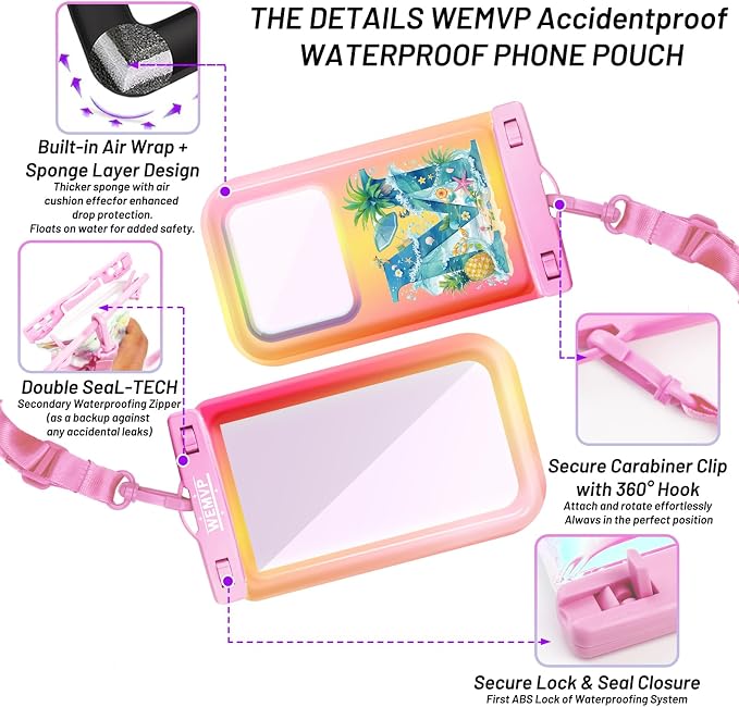 Personalized Initial Waterproof Phone Pouch Case - Image 3