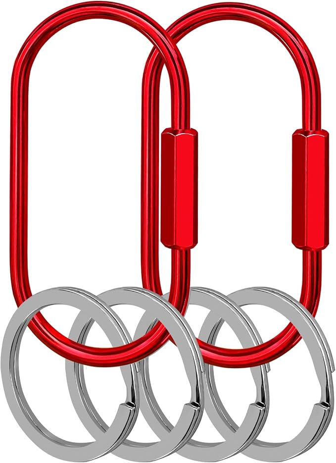 Key Chain, Brass Key Rings 2 Pack Screw Lock Key Organizer by Unknown