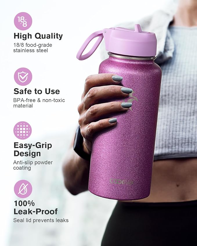 Coolflask Water Bottle 32 oz Insulated - Image 3