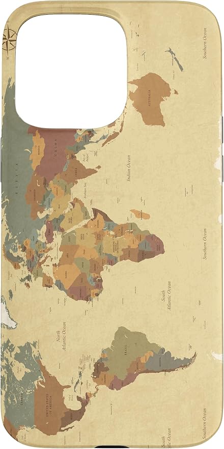 Globe Map Smartphone Cell Cover Gift World Map Pattern Phone Case by Unknown