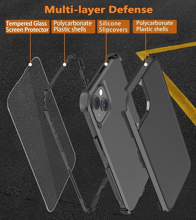 for iPhone 15 Plus Case Heavy Duty Protection Phone Case Cover - Image 3