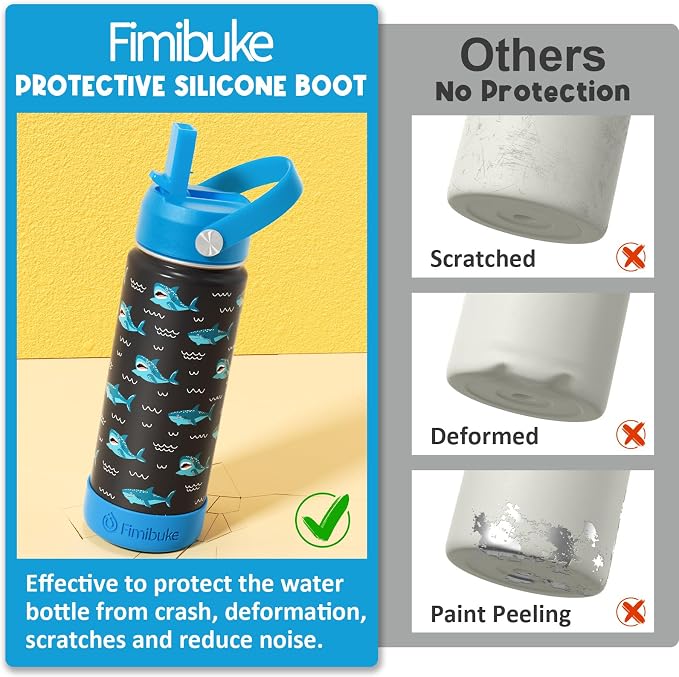 Fimibuke Kids Insulated Water Bottle, 18oz BPA FREE Kid Cup - Image 5