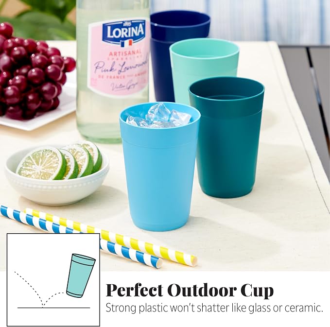 US Acrylic Newport 10 ounce Unbreakable Plastic Stackable Juice Tumblers in - Image 5