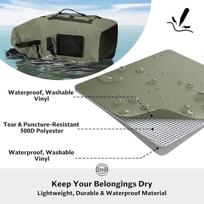 STOVER 5/10/25/30/40/55L Waterproof Dry Bag- Roll-Top Backpack w/Phone Case- - Image 2