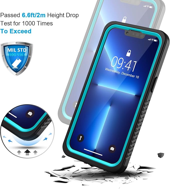 Lanhiem for iPhone 13 Pro Max Case, IP68 Waterproof Dustproof Shockproof Cases - Image 5