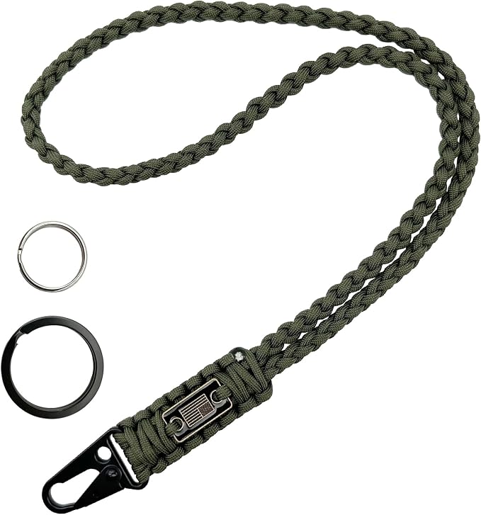 DDOUT Heavy Duty Paracord Lanyard 550 Paracord Braided Keychain - Image 5