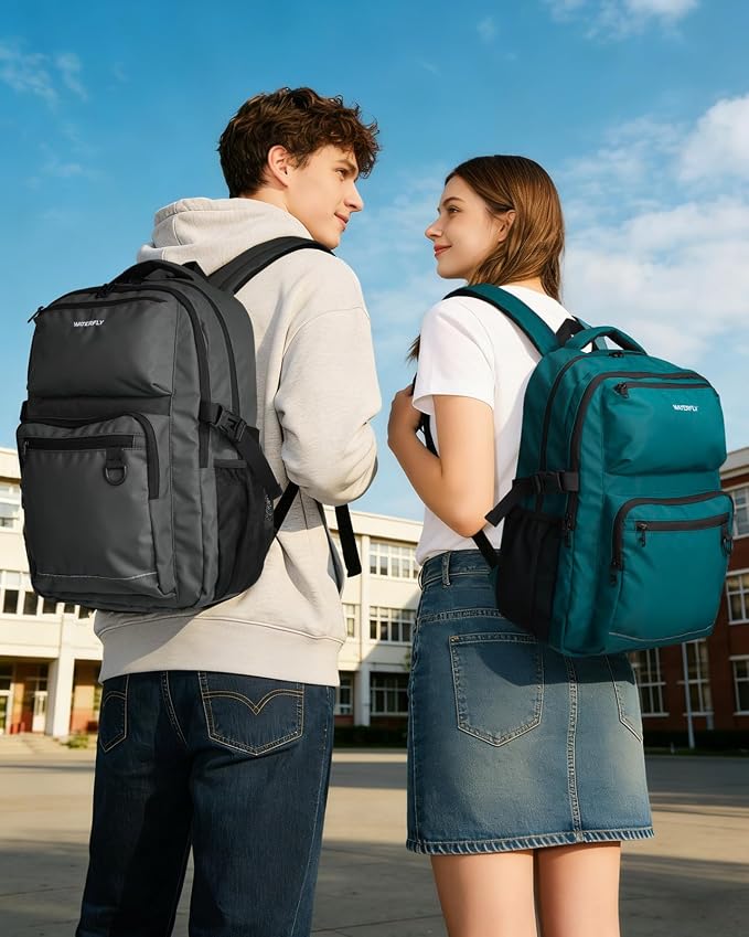 WATERFLY Travel Laptop School Backpack: Big Student College Middle School - Image 2