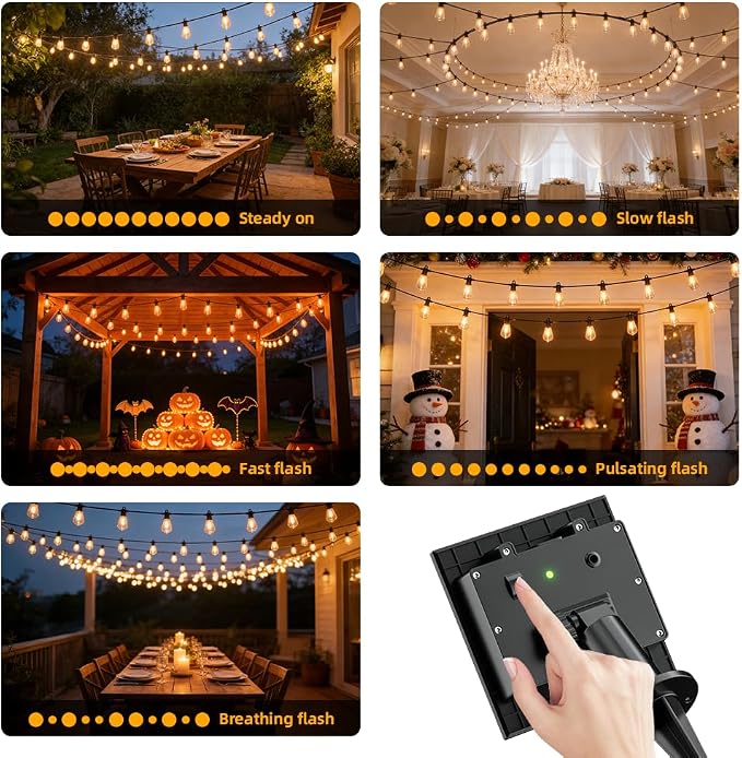 50FT Solar String Lights Outdoor Waterproof IP65 - Image 7