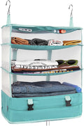 Surblue Hanging Closet Storage Bag Collapsible 3-Shelf Washable Oxford Fabric by SURBLUE