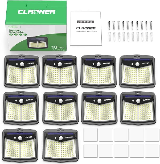 CLAONER Solar Lights Outdoor, Motion Sensor Lights 3 Working Modes - Image 8