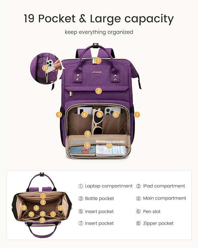 LOVEVOOK Laptop Backpack for Women - Image 4