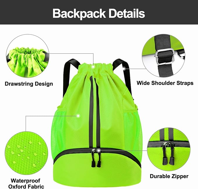 Hoedia Sports Drawstring Backpack - Image 5