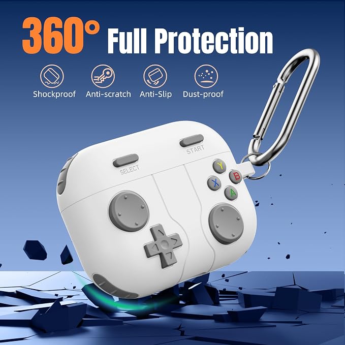 Getino Game Case for AirPods Pro 3 Case 2025, Shockproof Silicone Cover for - Image 3