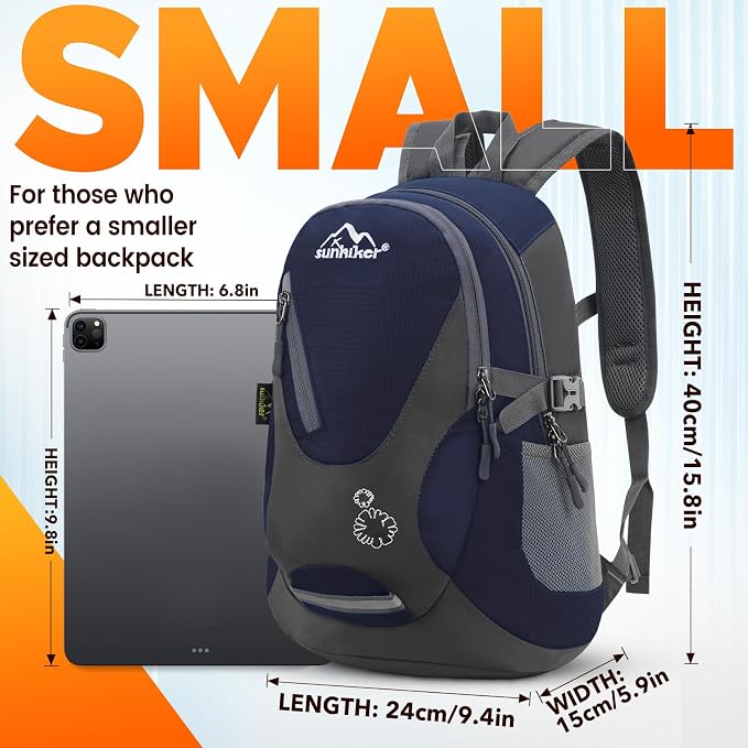 sunhiker Small Hiking Backpack Women Men 20L Lightweight Travel Backpack - Image 4