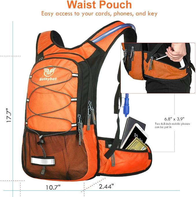 Mothybot Hydration Pack, Insulated Hydration Backpack - Image 3