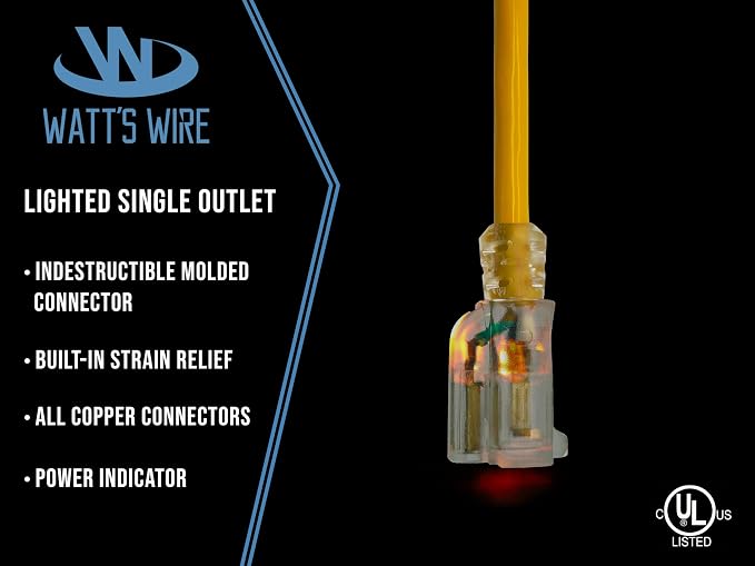 25 ft Outdoor Extension Cord Waterproof - Image 3