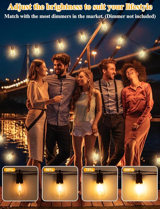 Brightever 50FT LED String Lights, Outdoor Lights - Image 6