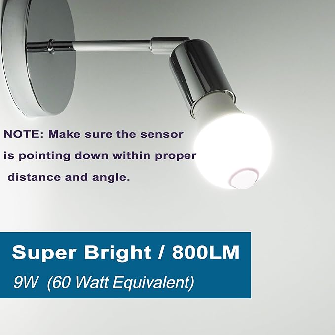Motion Sensor Light Bulbs for Outdoor Indoor, 9W A19 Motion Detector Led Bulb - Image 4