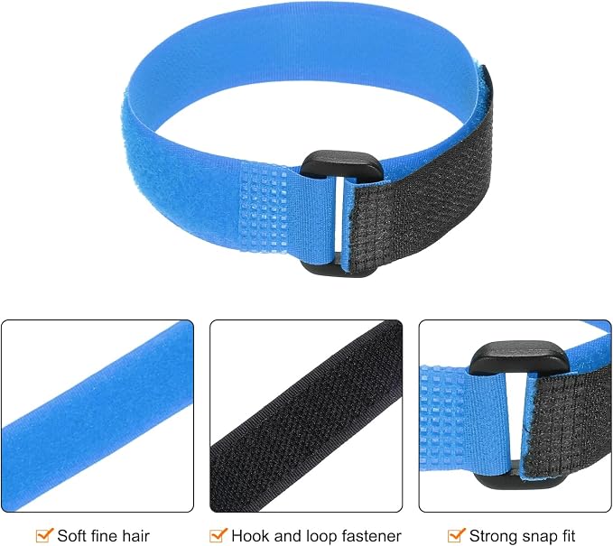 MECCANIXITY 5Pcs Reusable Battery Tie Down Straps, 0.8x12" Blue Nylon - Image 3