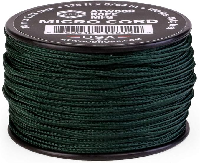 Atwood Rope MFG Micro Utility Cord 1.18mm X 125ft Reusable Spool | Tactical by AtwoodRopeMFG