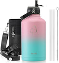 BUZIO Vacuum Insulated Stainless Steel Water Bottle 64oz BPA Free Double Wall by BUZIO