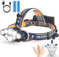Elmchee Rechargeable Headlamp, 18000 Lumen Bright 8 Led Head Lamp, 16 Modes by Elmchee