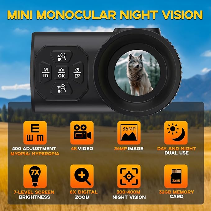 4K Night Vision Monocular for Adults – Infrared Digital Night Vision Device - Image 7