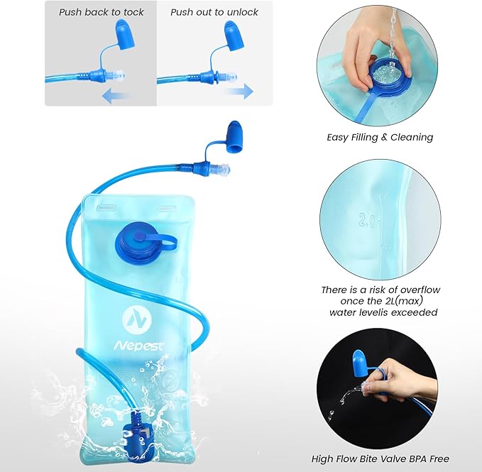 Nepest Hydration Pack Backpack for Women & Men, Lightweight Water Backpack - Image 6