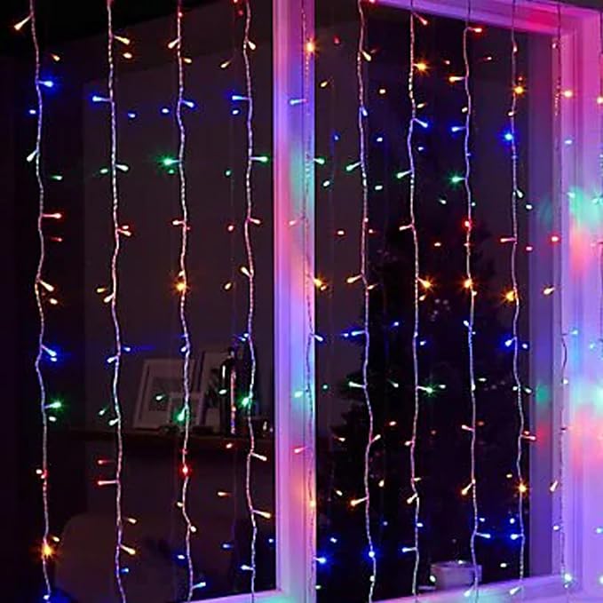 Dazzle Bright 300 LED Curtain String Lights, Christmas Fairy Lights - Image 7