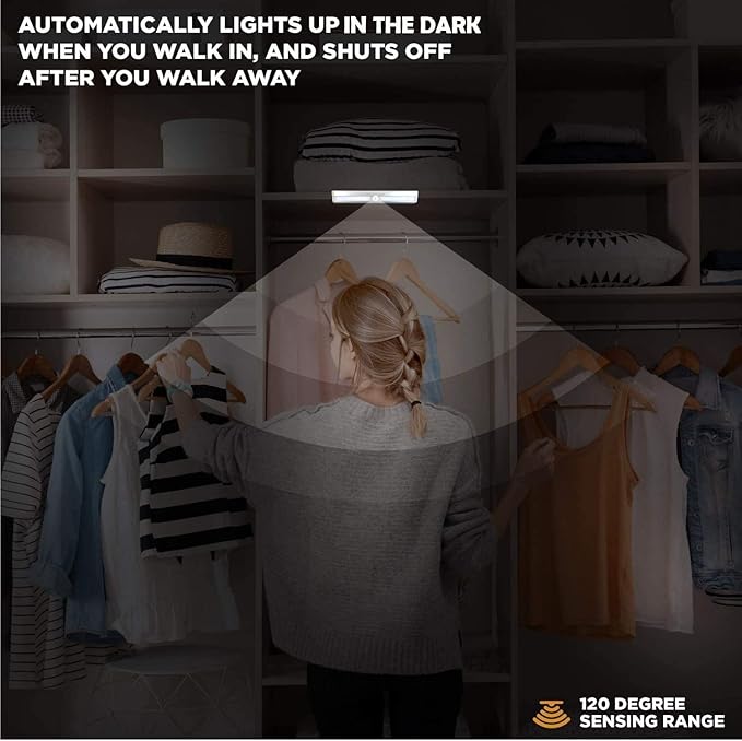 VYANLIGHT Under Cabinet Lighting – Motion Sensor Closet Lights, Battery - Image 6