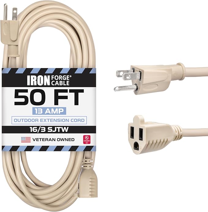 Iron Forge Cable Weatherproof 50 Ft Outdoor Extension Cord by IronForgeCable