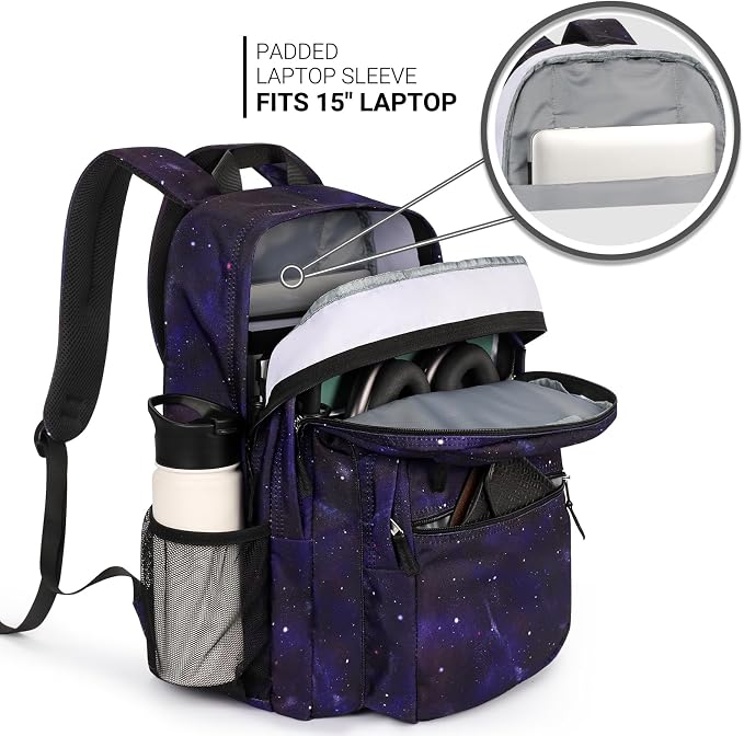ZORFIN 26L Backpack for College, and Travel: Water Resistant Bookbag - Image 4
