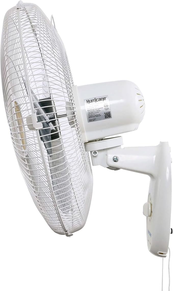 Hurricane 18" Supreme 90-Degree Oscillating Wall Mounted Fan - Image 6