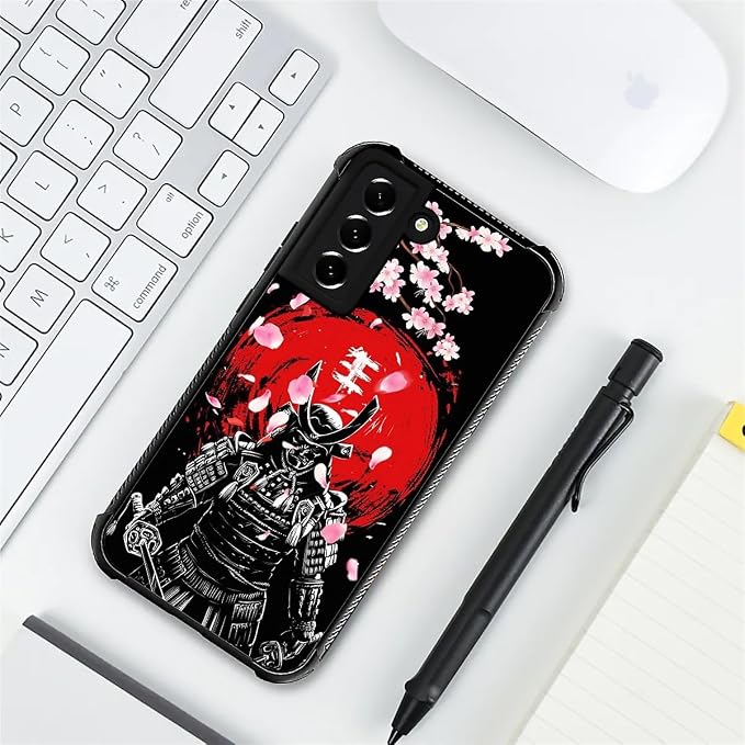for Samsung Galaxy S21 Case, Sakura Japanese Samurai Pattern Graphic Design - Image 7