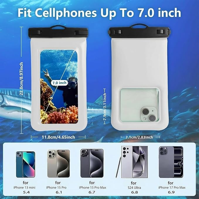 Floatable Soap Bubble Waterproof Phone Pouch/Case - Image 3