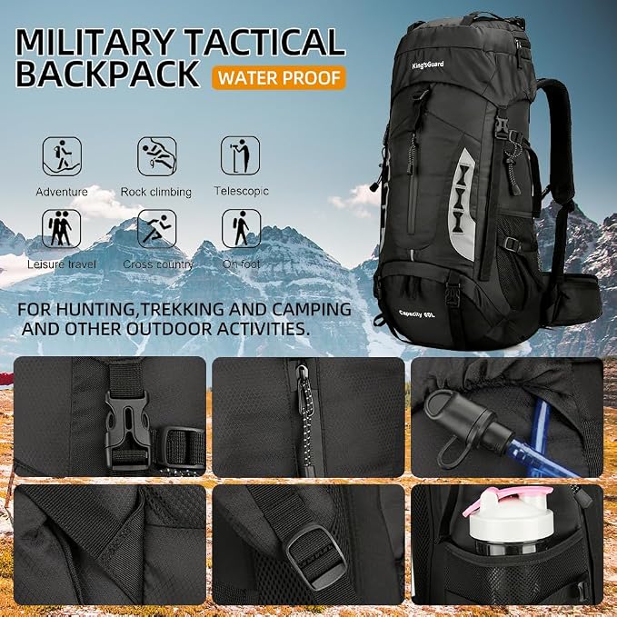 King'sGuard 60L Hiking Backpack - Image 6