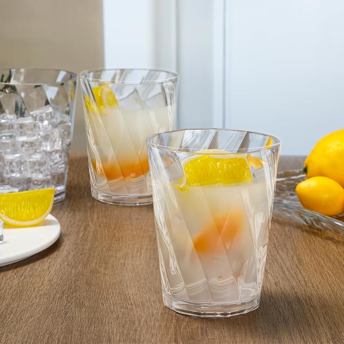 LemonRoad 24 Pack Reusable Plastic Drinking Glasses Set - 20oz & 13.5oz - Image 5