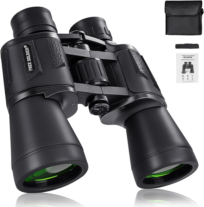 20x50 High Power Binoculars for Bird Watching 28mm Large Eyepiece Life by FREESOLDIER