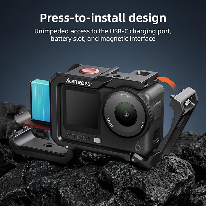AMAZEAR Metal Protective Case for DJI Osmo Action 6 Accessories, Action6 Pro - Image 4
