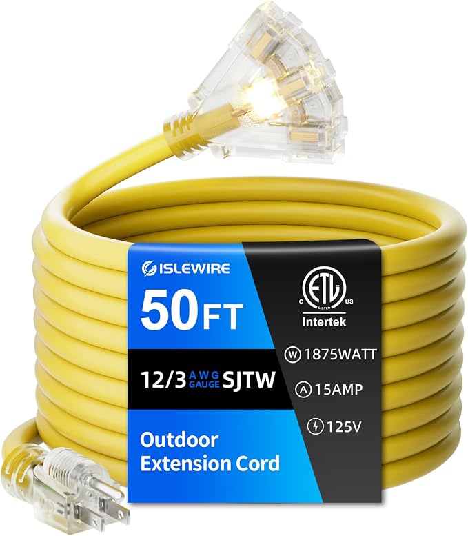 50 FT Outdoor Extension Cord by ISLEWIRE