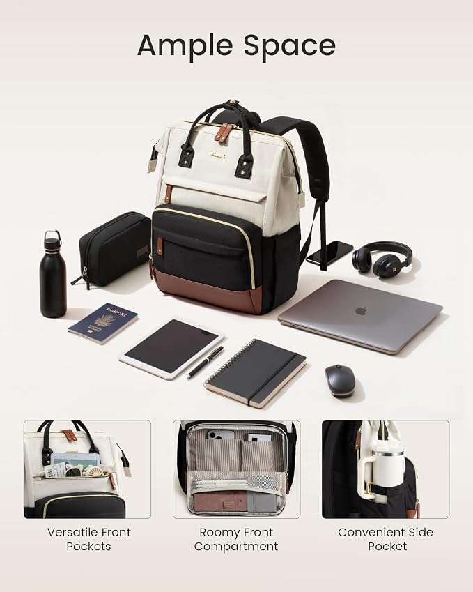 LOVEVOOK Laptop Backpack for Women, 15.6 Inch Work Business Backpacks Purse - Image 5