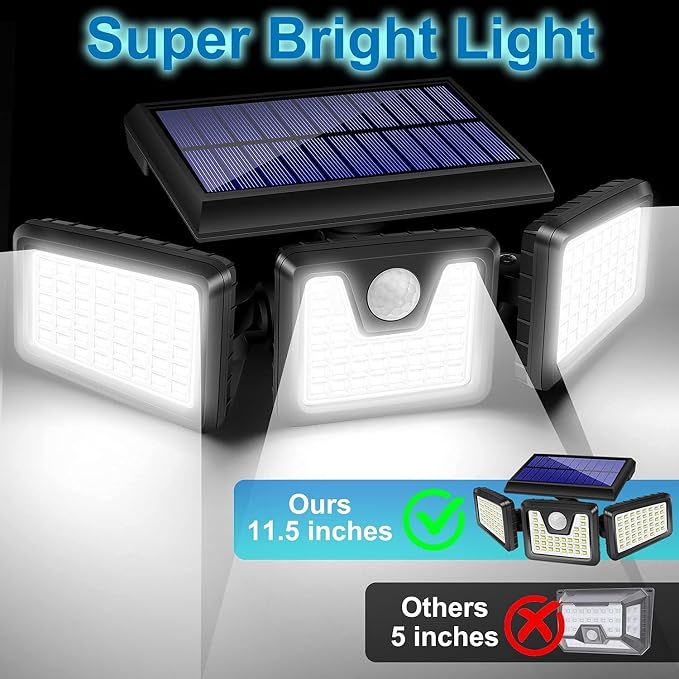 AmeriTop Solar Lights Outdoor, 2 Pack 128 High Brightness LED Cordless Solar - Image 2