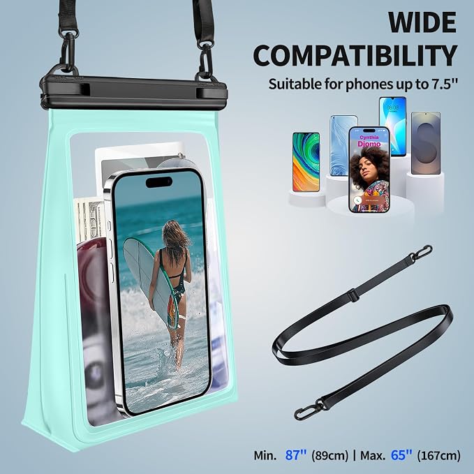 PEDVSTY Large Waterproof Phone Pouch, Cell Phone Dry Bag - Image 5