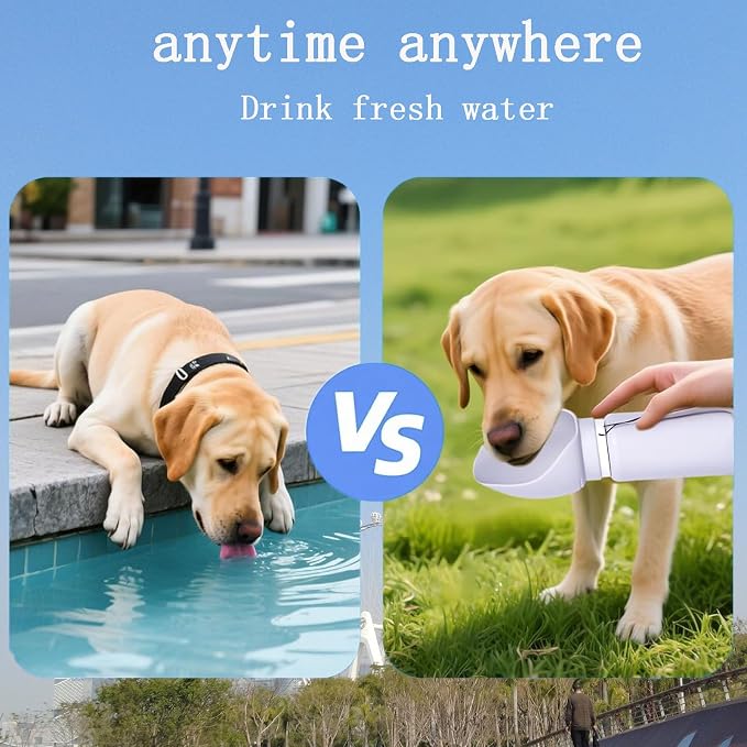 Foldable Portable Dog Water Bottle, 2 in 1 Integrated Collapsible Dog Water - Image 6